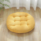 SK Studio Meditation Floor Pillow, Large Floor Cushions, Round Floor Cushion Seating for Adults Kids, Classroom Furniture Floor Pillow for Yoga Living Room, Yellow, 22" W x 22" L (Pack of 1)