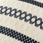 MIULEE Set of 2 Navy Blue Boho Decorative Pillow Covers 18x18 Inch Farmhouse Rustic Couch Throw Pillows Modern Spring Cotton Cushion Covers Retro Cute Macrame Woven Home Decor for Bed Sofa Chair