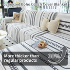 Striped Couch Cover Blankets, Boho Couch Covers, Sofa Blanket Cover for Dogs, Large Couch Covers for Loveseat Sofa, Chenille Sofas Covers Washable Sectional(1pc/Light Grey/71 x 118)