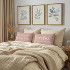 Dusty Rose Pink Throw Pillow Covers 12x20 Inch Set of 2 – Christian Gifts for Mom or Daughter – Relax God’s Got This/Give It to God and Go to Sleep – Bedroom Faith Decor