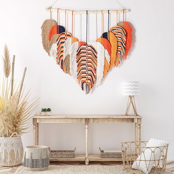 Amestrina Boho Tapestry for Bedroom, Boho Wall Decor for Bedroom, Large Wall Art for Living Room, Macrame Wall Hanging，Wall Tapestry for Living Room (Gold)