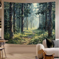 MCKTOM Forest Tapestry Home Decor Nature Landscape Tapestry Magic Tree Woodland Scenery Tapestries Wall Hanging for Bedroom Living Room Aesthetic Decoration 60 x 40 Inch