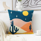 JASEN Abstract Boho Pillow Covers 20x20 inch, Soft Mid Century Mountain Decorative Throw Pillows for Couch Bed Sofa Bedroom（Only 1 Pillow Cover）