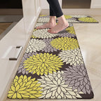 HEBE Anti Fatigue Kitchen Rug Sets 2 Piece Non Slip Kitchen Mats for Floor Cushioned Kitchen Rugs and Mats Waterproof Comfort Standing Mat Runner for Kitchen,Home Office,Sink,Laundry