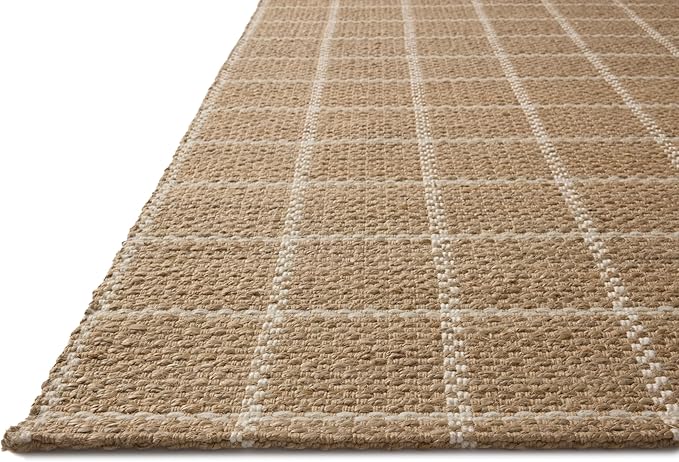 Loloi Chris Loves Julia Fletcher Collection FLE-01 Natural/Ivory 7'-9" x 9'-9", .37" Pile Height, Area Rug
