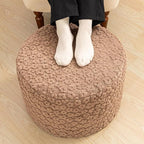 Round Pouf Ottoman 20 x 20 x 14 Inches Boho Poof Home Decor Floor Pouffe Ottoman Foot Rest for Couch Sofa Bean Bag Chairs Living Room Bedroom (Coffee)