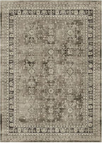 Lessymo 5x7 Area Rugs for Living Room, Machine Washable Non Slip Rug, Soft Low Pile Carpet for Bedroom Dining Home Office, Vintage Brown Distressed Floral Floor Mat