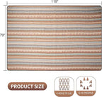 G GOOD GAIN Picnic Blankets Outdoor - Waterproof Outdoor Rug with Shoulder Carry Strap | Machine Washable Picnic Mat with Sandproof Backing for RV, Balcony, Camping, Hiking, Concerts (Orange, 9' x 6')