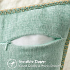 MIULEE Pack of 2 Couch Throw Pillow Covers 18x18 Inch Aqua Green Farmhouse Decorative Pillow Covers with Stitched Edge Soft Chenille Solid Dyed Spring Pillow Covers for Sofa Bed Living Room