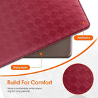 Kitchen Mats, 2PCS Kitchen Rugs, Cushioned Anti Fatigue Kitchen Mats for Floor, Non-Slip Standing Desk Mat, Waterproof Kitchen Rug Set for Kitchen Floor Office,17.3"×30"+17.3"×59" Red
