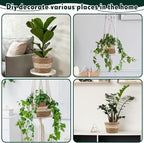 Mumufy 6 Pcs Seagrass Planter Basket Flower Pots Cover Plant Baskets Hand Woven Plant Basket Storage Containers with Plastic Liners for Indoor Outdoor Flower Pots Decoration 10, 7, 8.3 Inch(Novel)
