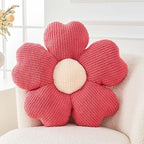 Flower Throw Pillow, Cute Flower Shaped Pillow Decorative Throw Pillow for Bed Couch, Soft Daisy Pillows Floor Seating Cushion Cushions (19.6 Inch Peach Pink)