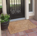 FRELISH DECOR Handwoven Jute Area Rug - 2x3 feet - Natural Yarn - Rustic Vintage Beige Braided Reversible Rug - Eco Friendly Rugs for Bedroom - Kitchen - Living Room - Farmhouse (2'x3')