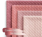 MIULEE Aesthetic Pink Decorative Throw Pillow Covers for Couch Living Room 20x20 Inch Set of 4 Cute Soft Cushion Covers Corduroy Pillowcases Spring Coquette Room Decor for Bed Sofa Room, Blush Rose