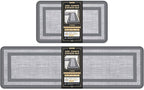 Mattitude Kitchen Mats Set of 2 Cushioned Rugs Anti-Fatigue Mats for Kitchen Floor,Waterproof Non-Slip Mats and Rugs Set for Office,Floor,Laundry 17.3"×29"+17.3"×59",Grey