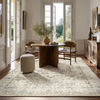 Washable Area Rugs for Living Room: 5x7 Bedroom Area Rugs Boho Vintage Rugs Stain Resistant Non Slip Low Pile Soft Lightweight Carpet for Kitchen Dining Room Farmhouse Nursery Kids Room Home Office