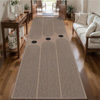 Tangsoo Rainbow Easy Jute 2.6x10 Washable Kitchen Runner Rug for Hallways,Non-Slip Thin Outdoor Rug,Modern Farmhouse Indoor Carpet Runner for Porch Laundry Bedroom Living Room Entryway