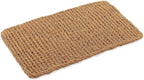 Kempf Dragon Weave Coco Coir Doormat, 18" x 30", Hand-Twisted Interwoven Fibers, Breathable Woven Backed Scraper Mat for Indoor Outdoor Entryways