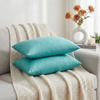 4-Pack 100% Cotton Lumbar Comfortable Solid Decorative Throw Pillow Case,Thmyo Rectangle Cushion Cover Pillowcase Sublimation Blank Pillow Covers DIY Throw Pillowcase(12x20inch/30x50cm, Green)