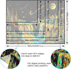 Zussun Blacklight Forest Tapestry for Bedroom Aesthetic Hippie Mountain Waterfall Tapestries Wall Hanging Glow in The Dark Moon and Stars Wall Tapestry for Living Room Dorm 80 × 60 Inch