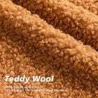 Foindtower Set of 2 Curly Teddy Wool Pillow Covers Decorative Boucle Textured Lumbar Throw Pillow Faux Fur Sherpa Pillowcases Sheepskin Fuzzy Cushion Case for Sofa Bedroom Car 12"x20" Orange