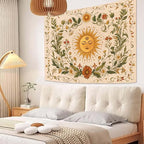 Spenlife Sun Tapestry Boho Tapestry for Bedroom Yellow and Green Tapestries Wall Hanging Bedroom Living Room Wall Art and Home Decor 60x80