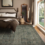Washable Living Room Area Rug: 6x9 Area Rugs for Bedroom Vintage Stain Resistant Non Slip Low Pile Lightweight Boho Carpet for Kitchen Dining Room Farmhouse Kids Room Nursery