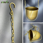 Metal Hanging Planters, Gold Hanging Planters for Indoor & Outdoor Plants, No Plant incld(Gold)