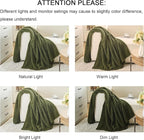 lifein Throw Blanket for Couch-Olive Green Boho Throw Blanket, Soft Fleece Plush Lightweight Blankets&Throws for Spring, Fuzzy Moss Green Blanket for Livingroom Bed Sofa Chair (50x60, Green)