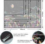Zussun Blacklight Mountain Tapestry Starry Night Tapestries for Bedroom Aesthetic Moon and Stars Tapastry Wall Hanging Glow in The Dark Nature Forest Wall Tapestry for Living Room Dorm (48'' × 36'')
