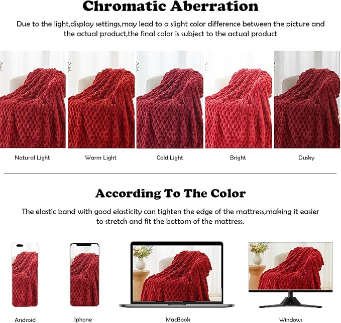 NEWCOSPLAY Super Soft Twin Blanket Red Premium Silky Flannel Fleece 3D Clouds Stylish Jacquard Lightweight Bed Blanket All Season Use 350GSM (Red, Twin(60"x80"))