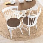 Tromlycs 14 Inch Round Bar Stool Cushion Non-Slip Foam Seat Pad Removable Cover for Circle Chairs (14x14 Inches, Brown)