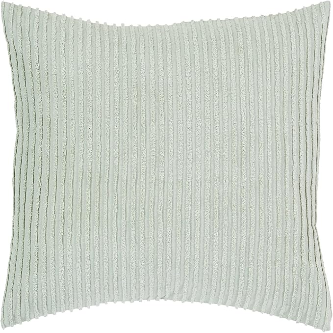 Better Trends Chenille Bedspreads Queen Size, Sage 100% Cotton Chenille Stripe Design Tufted Bedding Coverlet Soft Lightweight, 102"x110" with 2 Sham 3 Pieces Set Jullian Collection