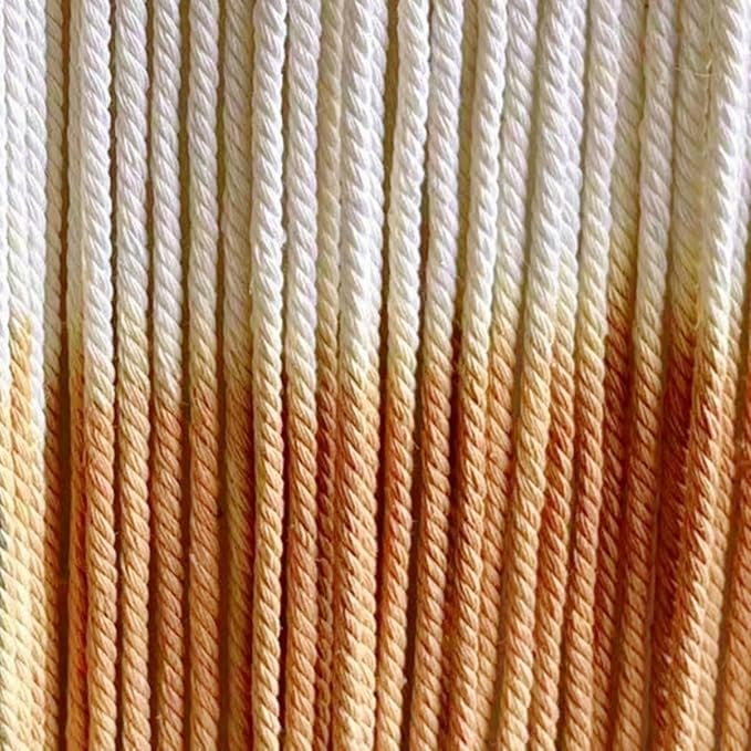 Sdjazl Woven Boho Macrame Wall Hanging Home Decor Tapestry Dip-Dyed Large Modern Handmade Colorful Mountain Landspace for Living room (khaki)