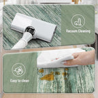 KIMODE Kitchen Mats Cushioned Anti Fatigue, Abstract Kitchen Rugs Sets of 2, Non Slip Kitchen Mats for Floor, Padded Kitchen Floor Mats for Sink Laundry Office Desk Green Multi 17"x47"+17"x29"