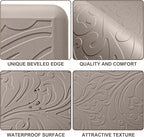 KMAT Kitchen Mat Cushioned Anti-Fatigue Floor Mat Waterproof Non-Slip Standing Mat Ergonomic Comfort Floor Mat Rug for Home,Office,Sink,Laundry,Desk 39"(L) x 20"(W),Khaki