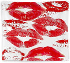 WNAGT Trendy Black and White Kiss Lips Tapestry Wall Hanging, Funky Makeup Wall Decor, Fashion Aesthetic Wall Blanket Decor for Girls Room College Dorm Makeup Room Beauty Room, 50x60 Inch