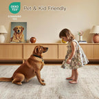 Lofus 9x12 Area Rug for Living Room,Beige Washable Large Rugs with Non-Slip Backing,Soft Neutral Carpets for Bedroom Dining Room Home Office Indoor Nursery