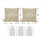 Tan Brown Gray Boho Throw Pillow Covers 16x16 Inch Decorative Square Bohemian Carpet Pattern Ethnic Pillow Cases Rustic Vintage Rug Cushion Covers Farmhouse Home Decor For Sofa Couch Outdoor Set of 2