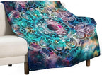 Colorful Mandala Throw Blanket Bohemian Boho Galaxy Blanket for Sofa Bed Couch Chair Or Dorm 50"x60"
