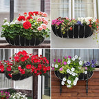 2PCS 30 Inch Window Box Liner Fabric Planter Basket Liner Trough Planter Insert Liner Black Hanging Flower Basket Liners Non-Woven Felt Plant Liner for Planters Fence Garden - Avoid Bird Nesting