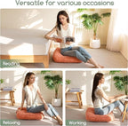 Washable Floor Pillow Cushion for Adults, Meditation Cushion Pillow, Removable Tufted Blended Corduroy Cover, Large Square Floor Sitting for Tatami Living Room or Yoga, 22x22 Inch, Machine Washable
