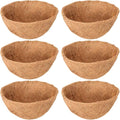 Legigo 6 Pack 14 Inch Hanging Basket Coco Liners Replacement, 100% Natural Round Coconut Coco Fiber Planter Basket Liners for Hanging Basket Flowers/Vegetables