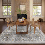 Machine Washable Rug for Living room: 5x7 Area Rugs Boho Vintage Rugs Stain Resistant Non Slip Low Pile Lightweight Soft Carpets for Bedroom Kitchen Dining Room Nursery Kids Room Farmhouse Home Office