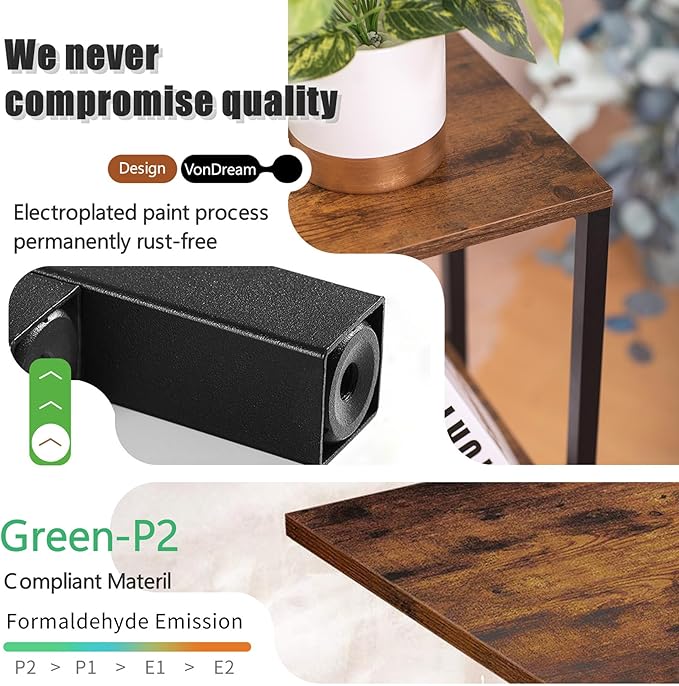 3 Tier Tall Plant Stand with Fabric Drawer , 32.5" Corner Plant Stands for Indoor Plants Multiple, Small Side Table for Indoor Plants