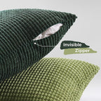 Topfinel Throw Pillows Covers for Couch Living Room Decor-Green Christmas Holiday 4 Pack Toss Cushion Case-Vintage Fluffy Large Bedroom Shams 18x18 Inch Set of 4,(45cm)