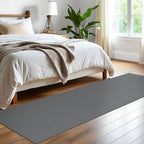 EARTHALL Woven Runner Rug 2x8 Ft Washable Runners for Hallways Cotton Non Slip Rubber Backed Kitchen Runner Braided Indoor Floor Carpet for Entryway, Hallway, Kitchen, Bedroom, Dark Gray
