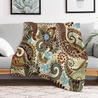 Vintage Bohemian Throw Blanket Indian Mandala Colorful Pattern Blanket for Sofa Bed Couch Chair Or Dorm 30"x40"