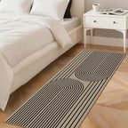 2x6 Kitchen Runner Rug for Hallways Outdoor Rug Easy Jute Rug Washable Low-Pile Non-Slip Area Rug Indoor Outdoor Carpet for Bedside Laundry Entryway Porch Long Door Mat Black Rainbow Floor Mats