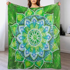 Abstract Mandala Throw Blanket Indian Hippie Bohemian Art Floral Texture Pattern Blanket for Sofa Bed Couch Chair Or Dorm 40"x50"